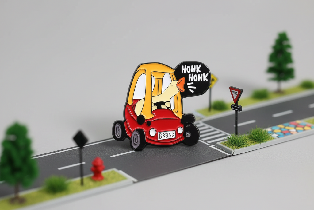 "Honk Honk" Gans im Auto Button