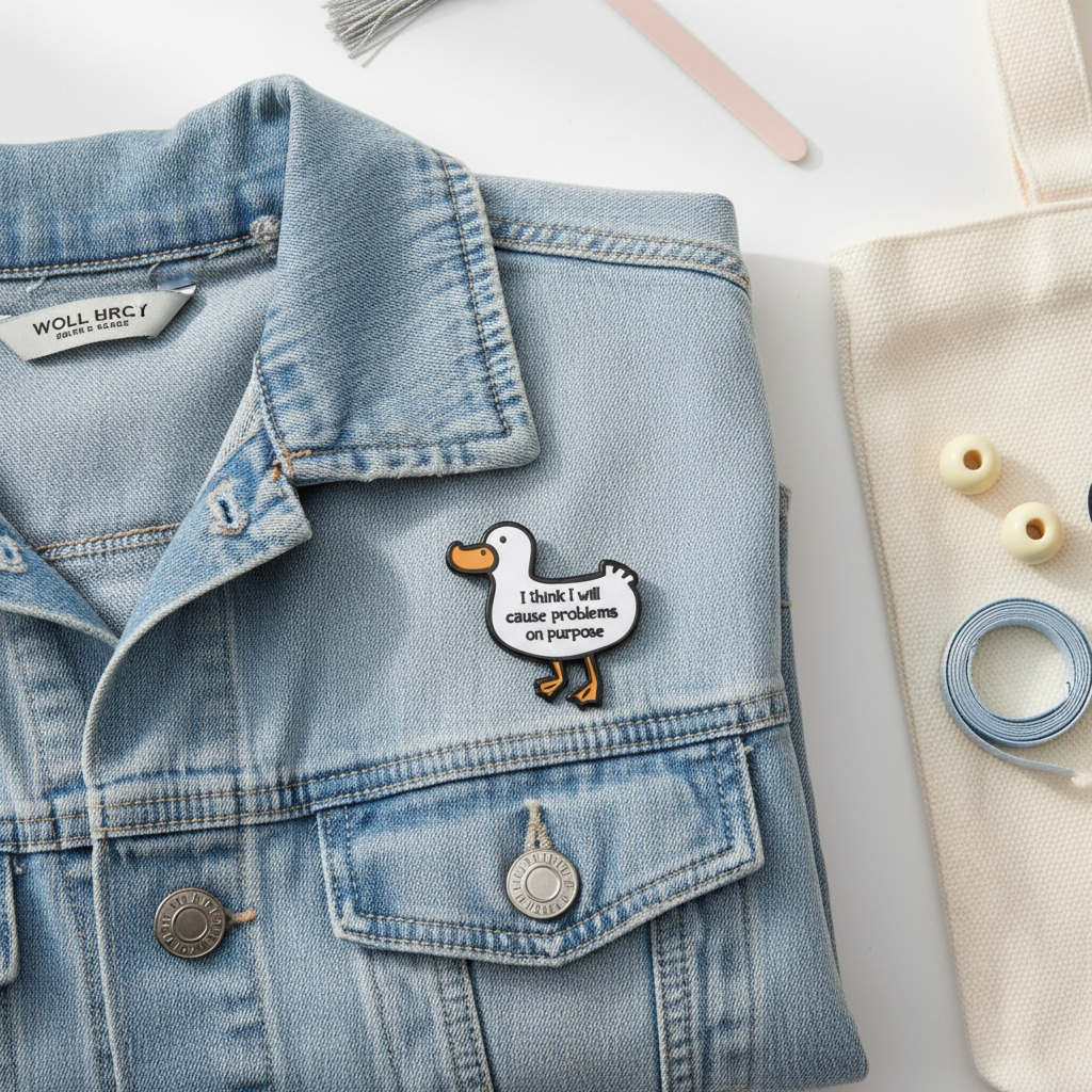 White Duck Pin "I think I will cause problems on purpose"