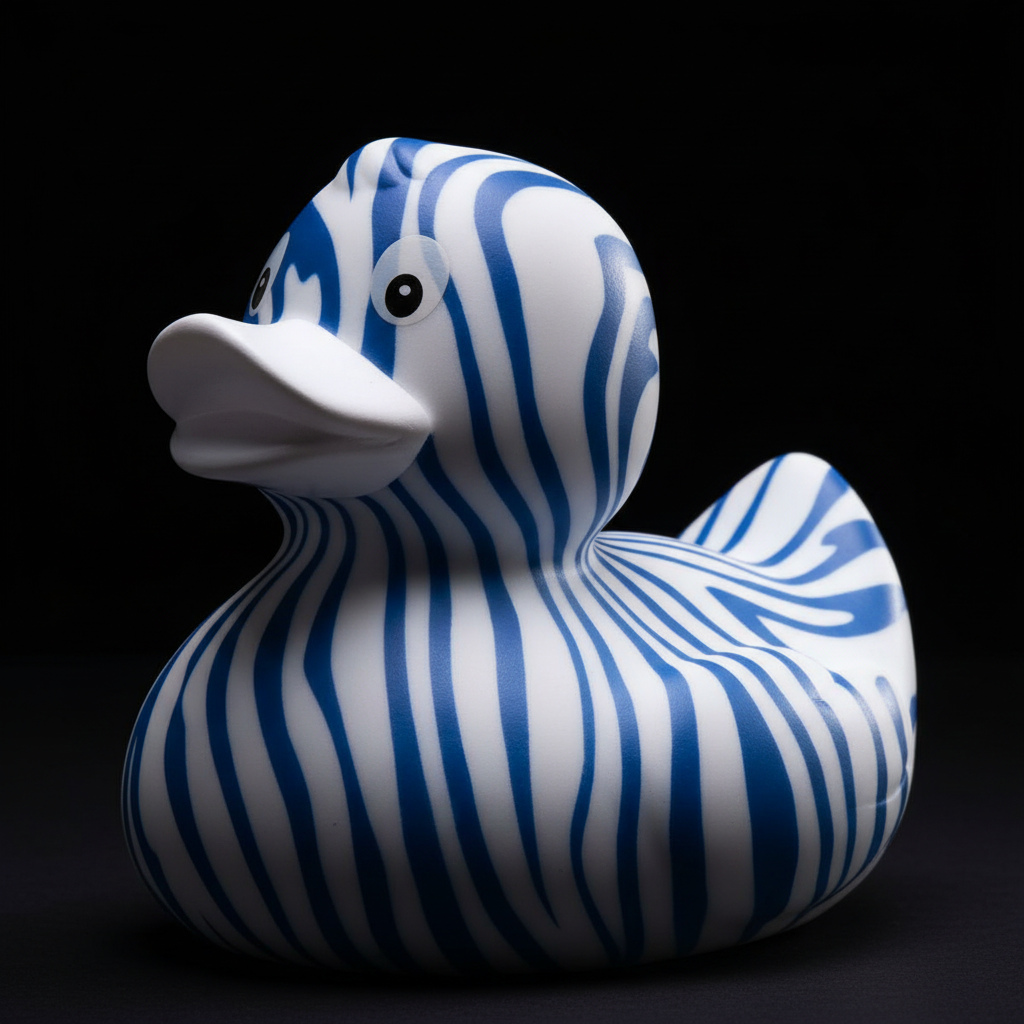 Canard Zèbre - Bleu