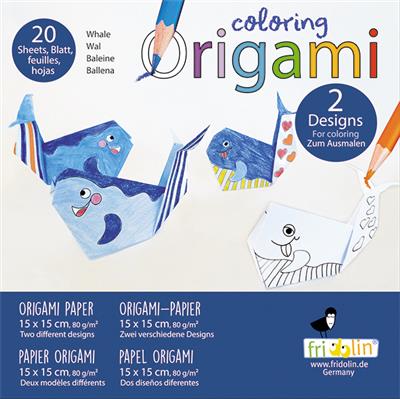 Origami zum Ausmalen – Wal