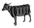 Modèle En Papier 3D - Vache
