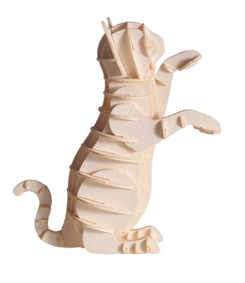 Modèle En Papier 3D - Chat Blanc
