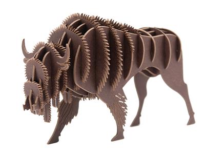 Modèle En Papier 3D - Bison