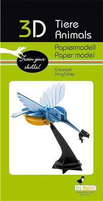 Modèle En Papier 3D - Martin-pêcheur