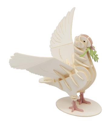 Modèle En Papier 3D - Pigeon Blanc