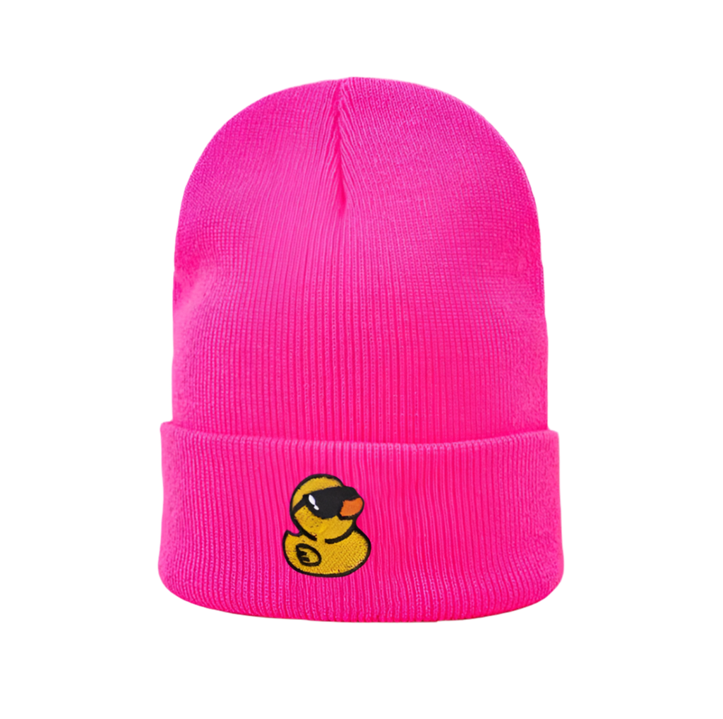 bonnet-rose-canard-jaune-lunettes-de-soleil