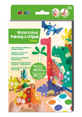 Wasserfarben-Dinosaurier