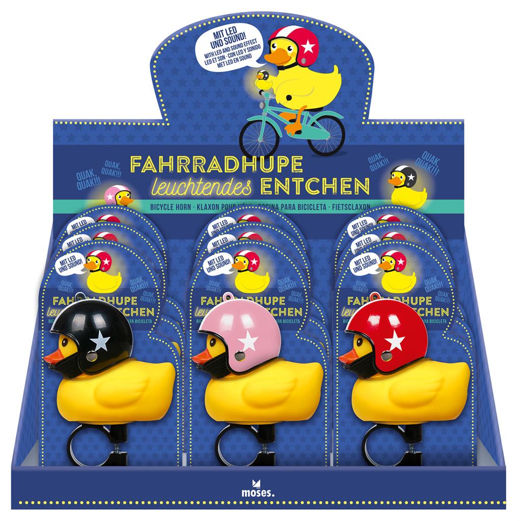 canard avec casque de moto moses