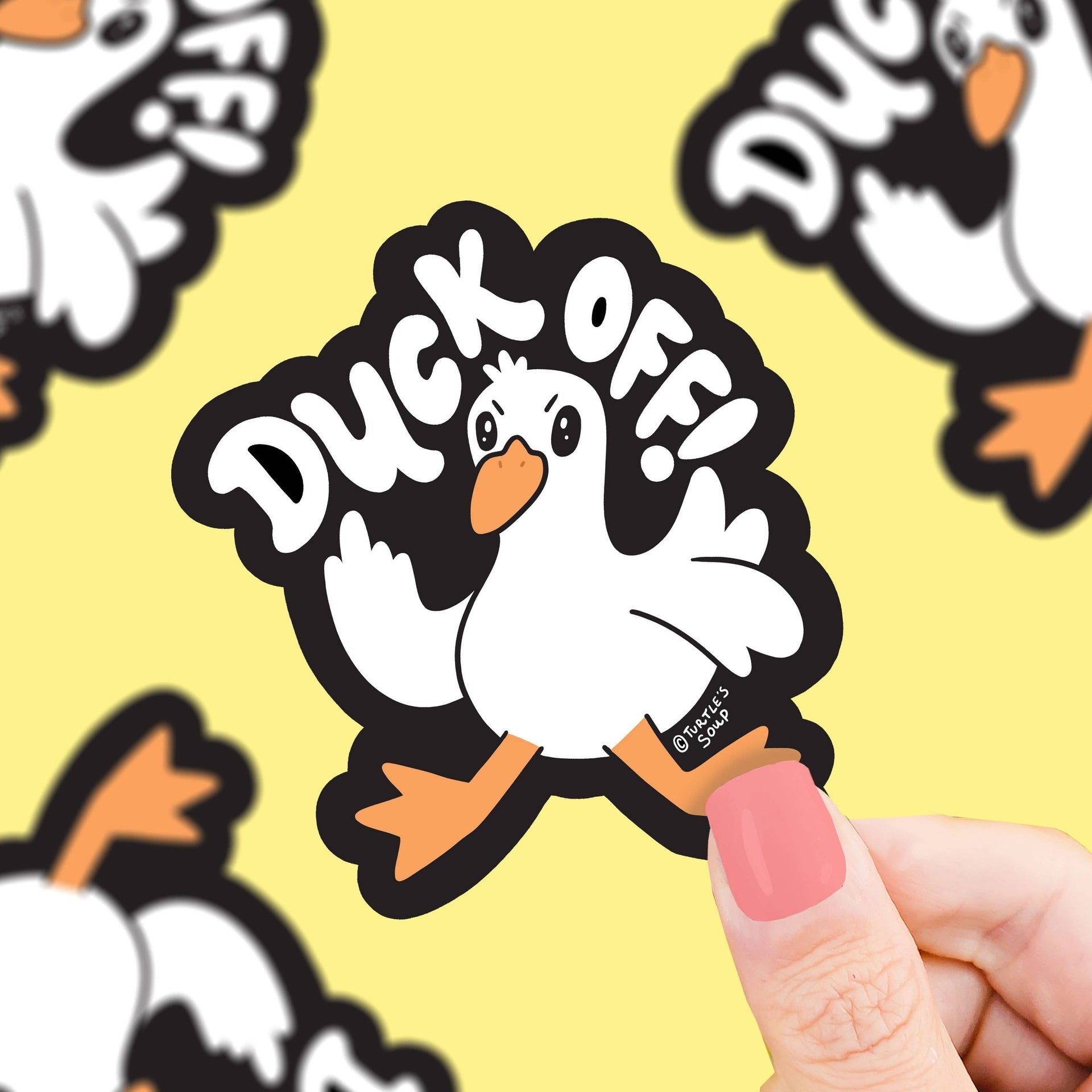 Entenaufkleber „Duck Off“