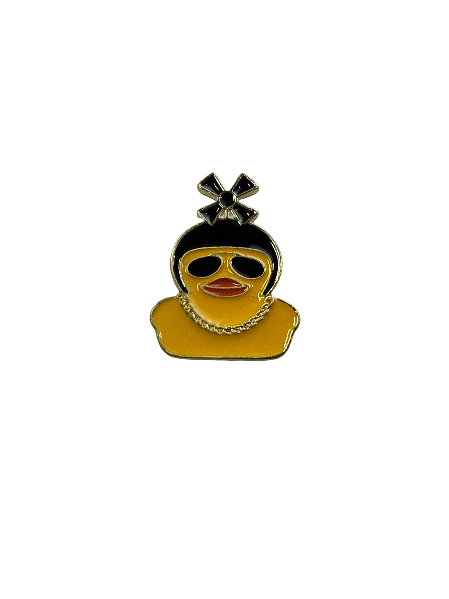Pin’s Canard Jaune avec Casque Moto à Hélices