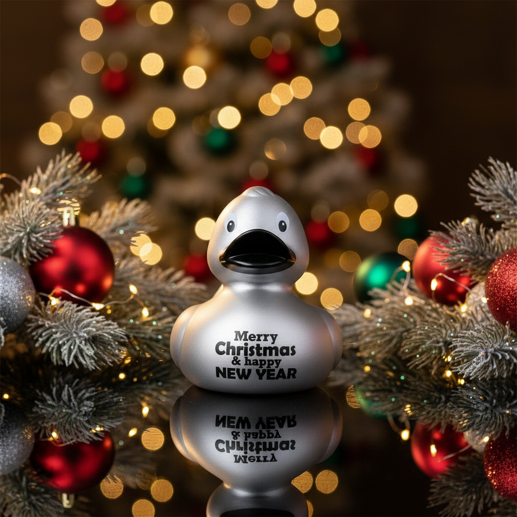 Ente Frohe Weihnachten und ein gutes neues Jahr