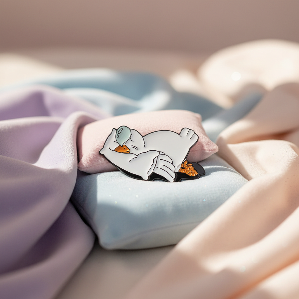 Sleeping White Duck Pin
