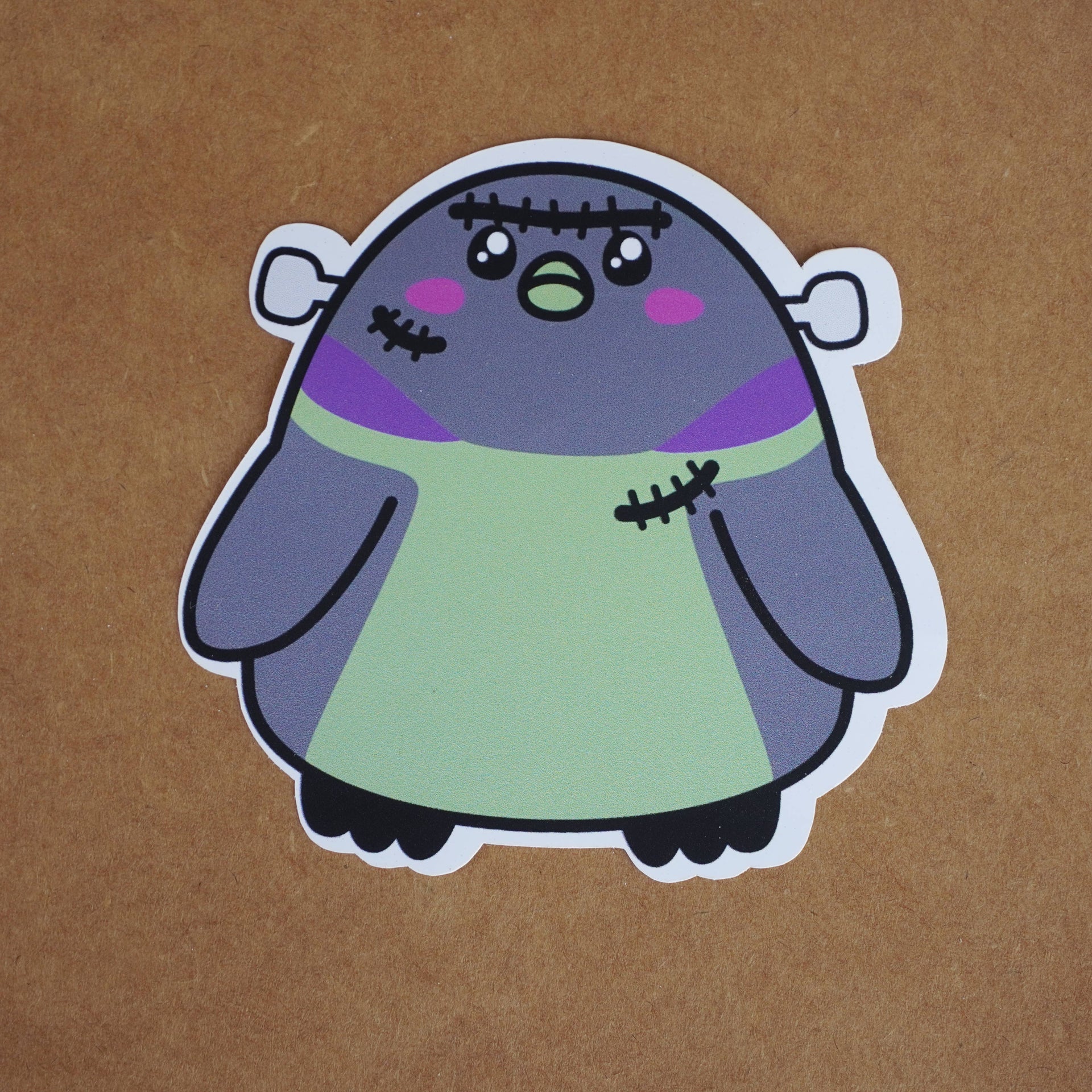 Autocollant Pingouin Halloween Frankenstein