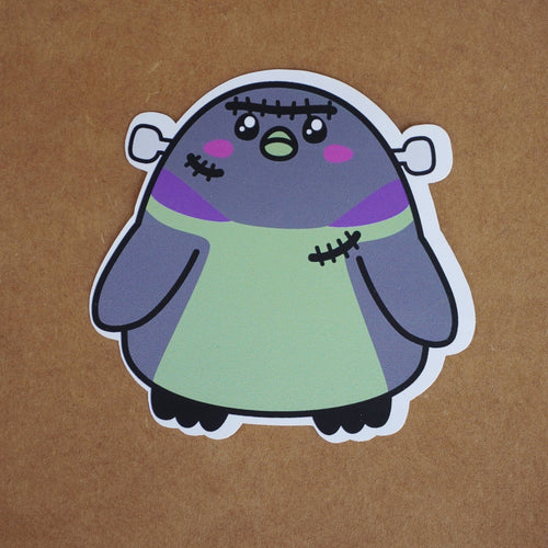 Aufkleber Pinguin Halloween Frankenstein