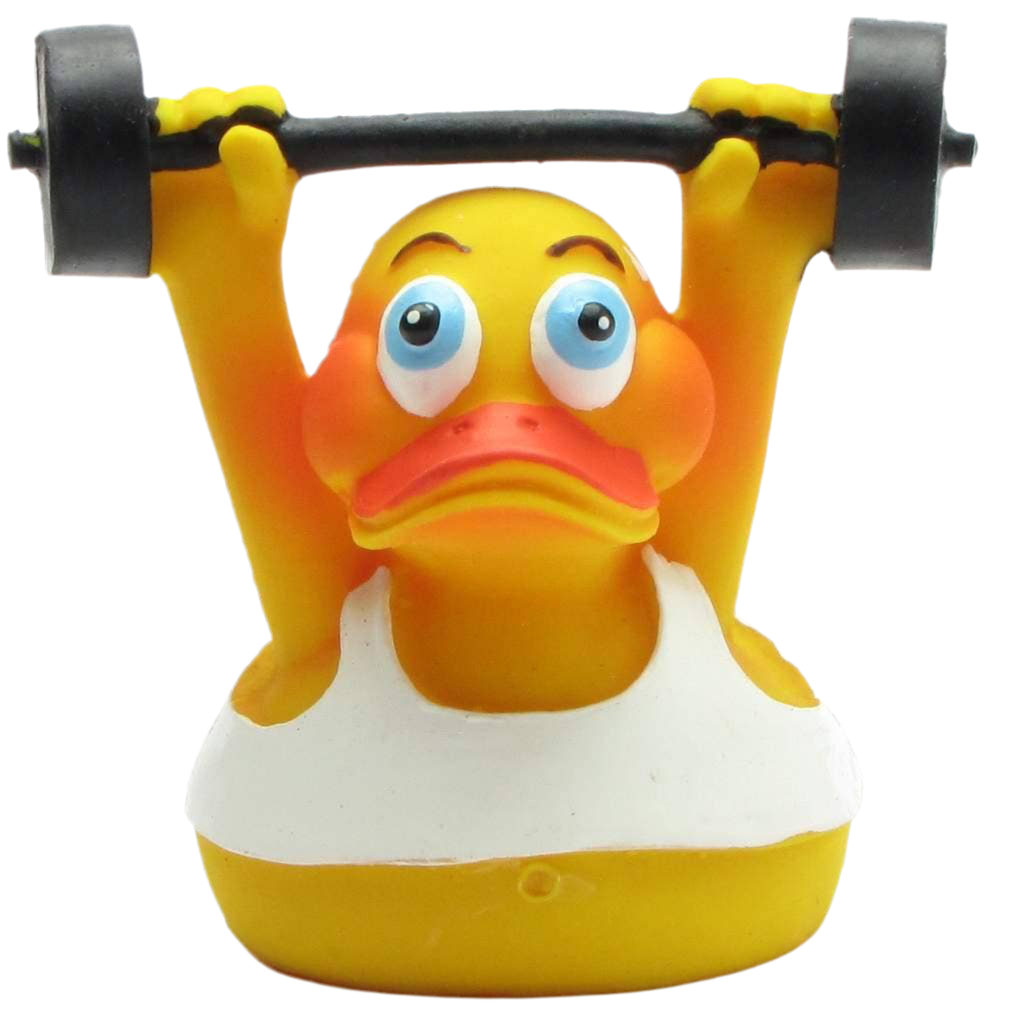 Gewichtheber-Ente