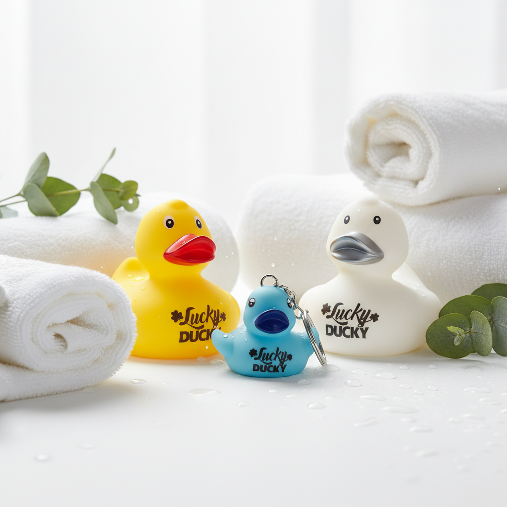 Lucky Ducky Blaue Ente Schlüsselanhänger