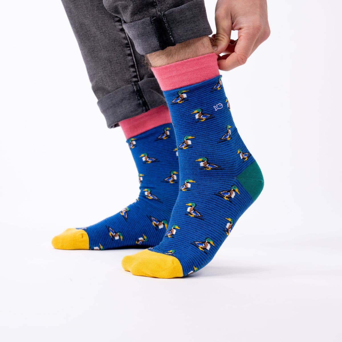 Mallard Duck Combed Cotton Socks 