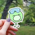 Autocollant Grenouille Plongée Sous-marine