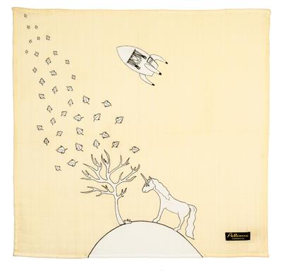 Tissu Licorne Jaune