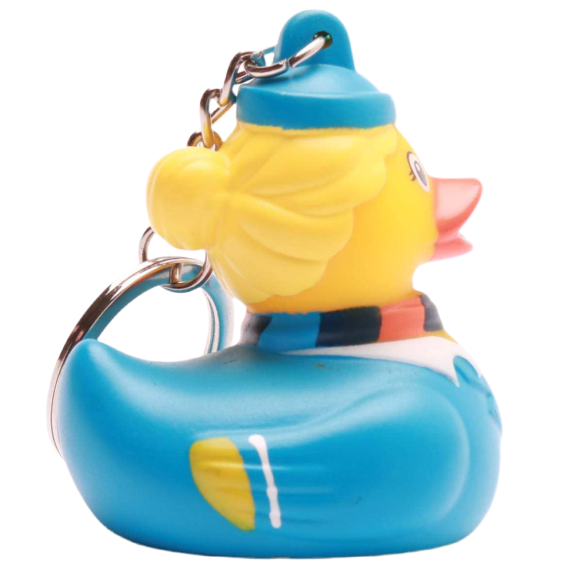 Blonde Flight Attendant Duck Keychain