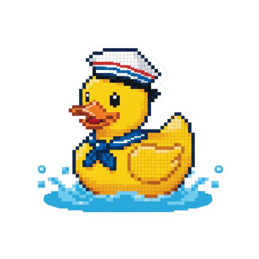 Sticker Canard Pixel Marin
