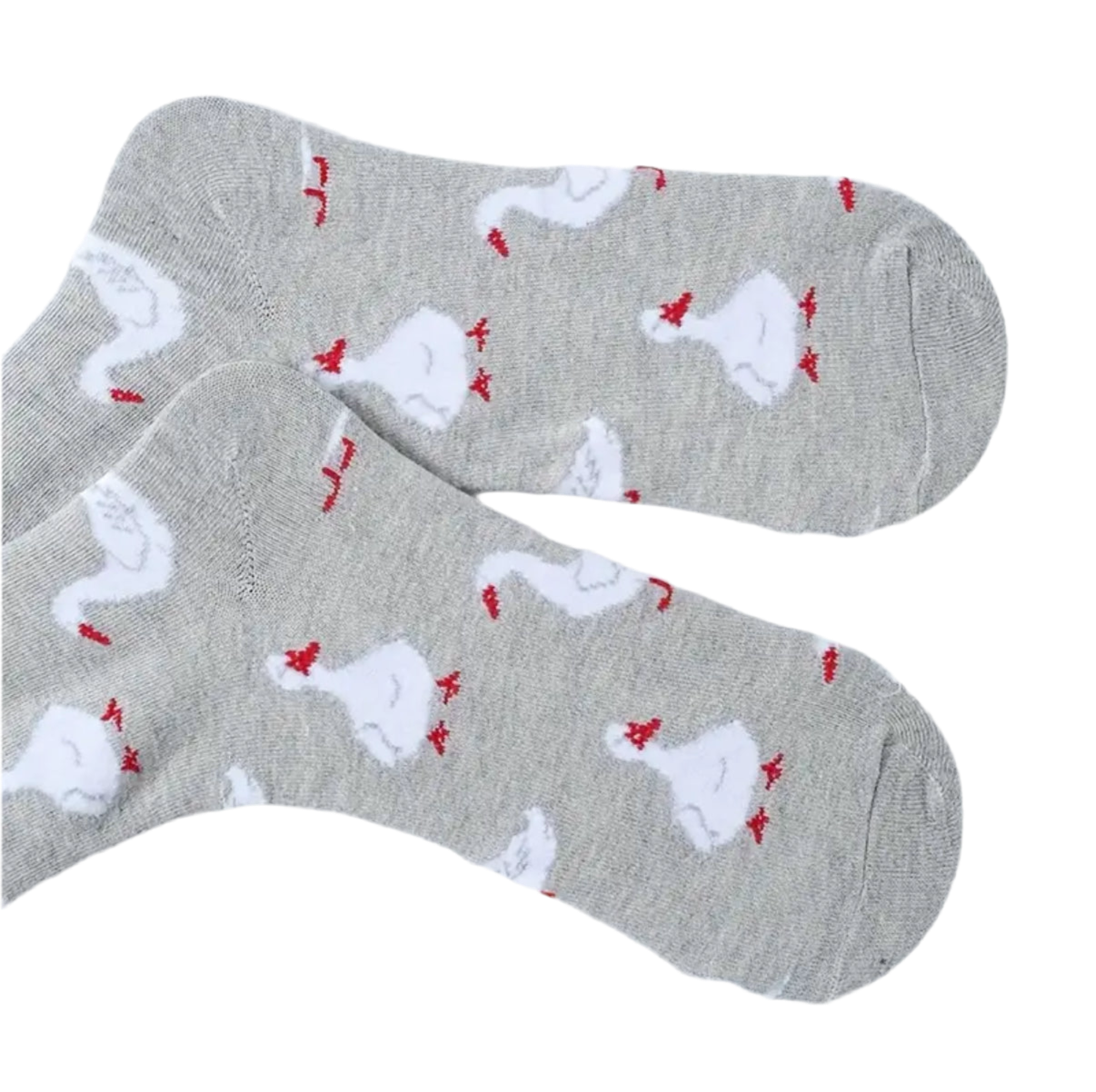 chaussettes grises canards blancs