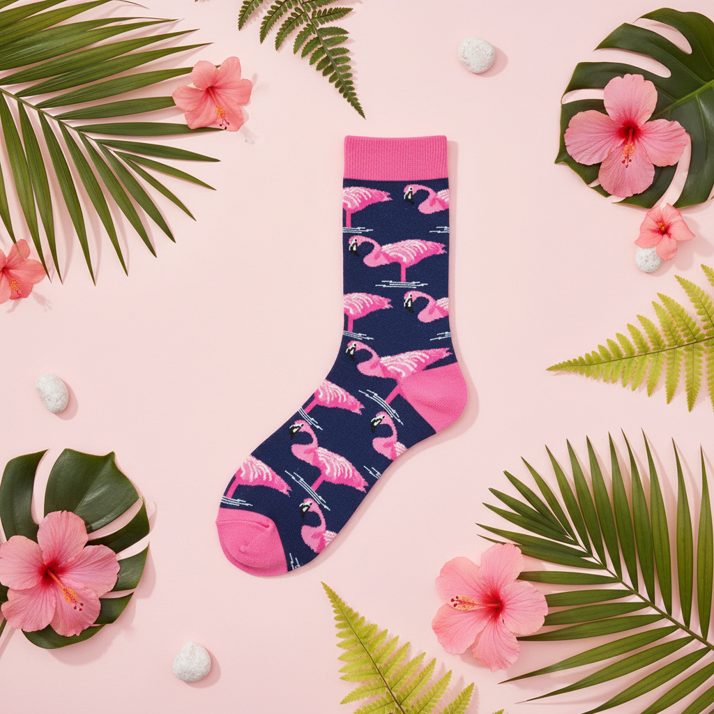Chaussettes Flamant Rose