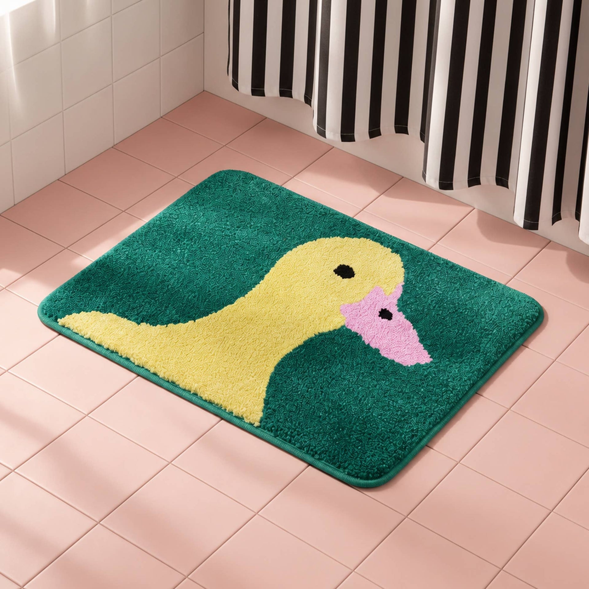 Tapis de bain Canard vert
