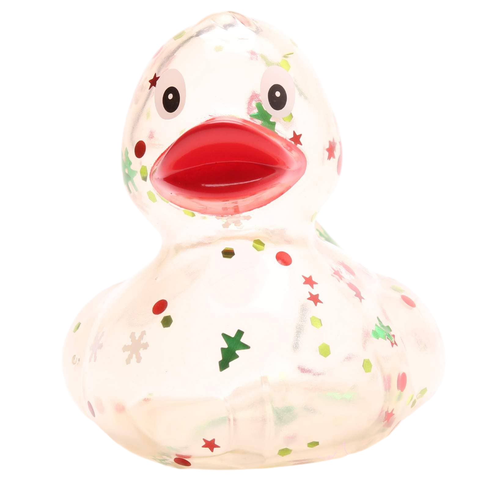 canard classique a paillettes de noel rouge