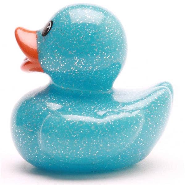 Mini Glitter Duck - blue