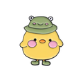 pins canard jaune en tenue grenouille