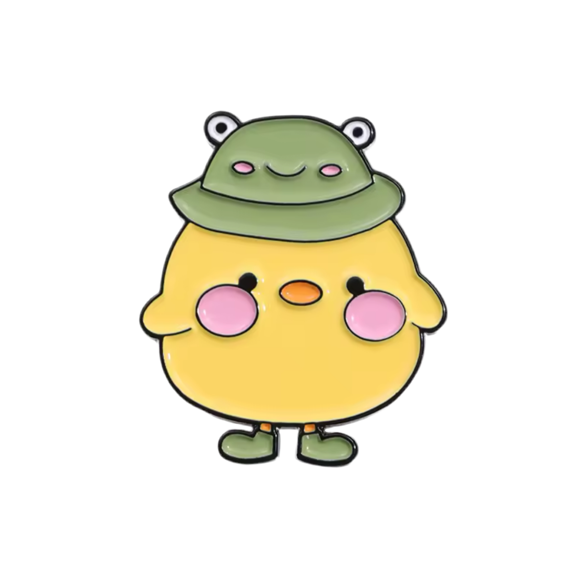 pins canard jaune en tenue grenouille