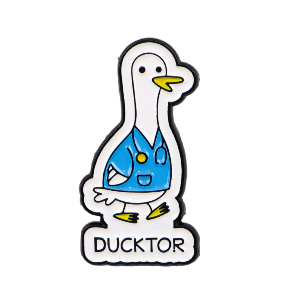 Ducktor Weiße Ente Button