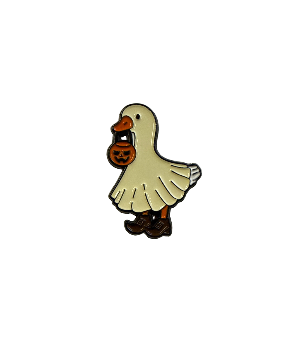 Pin's Canard Blanc Fantôme d’Halloween
