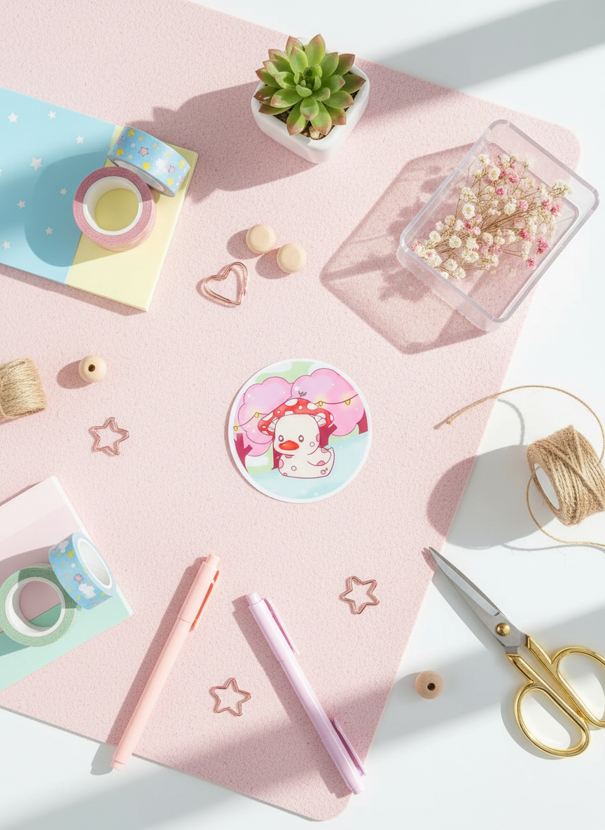 Runde Pilz Entenaufkleber