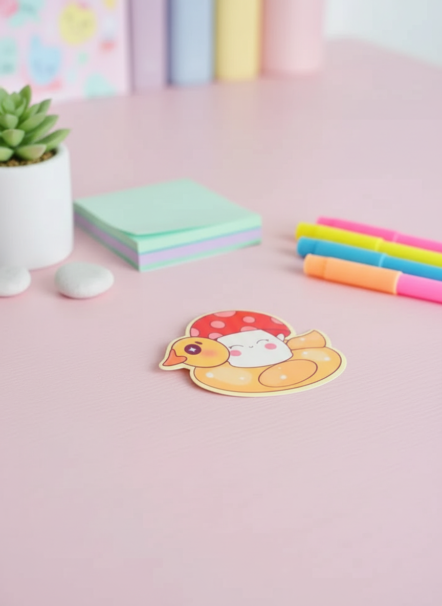 Entenbeilung Pilzaufkleber