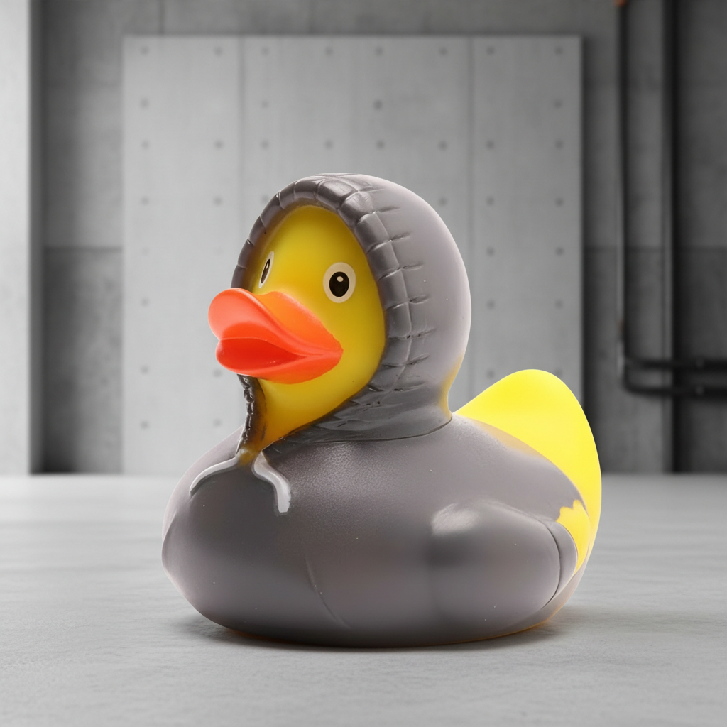 Kapuzenpullover mit Entenmotiv - Grau