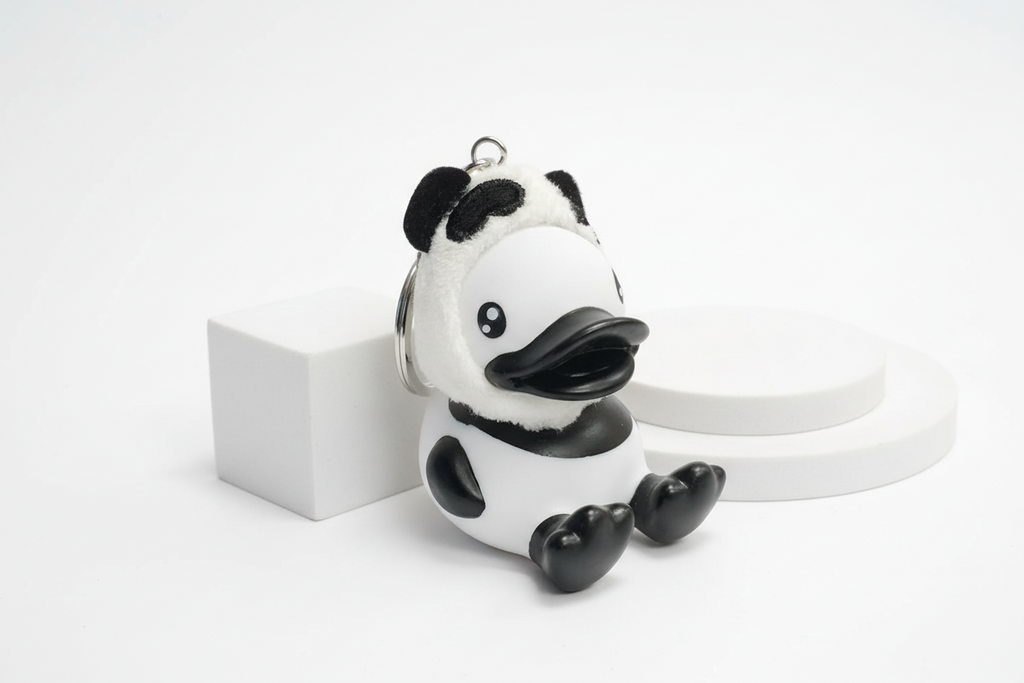Panda duck keychain
