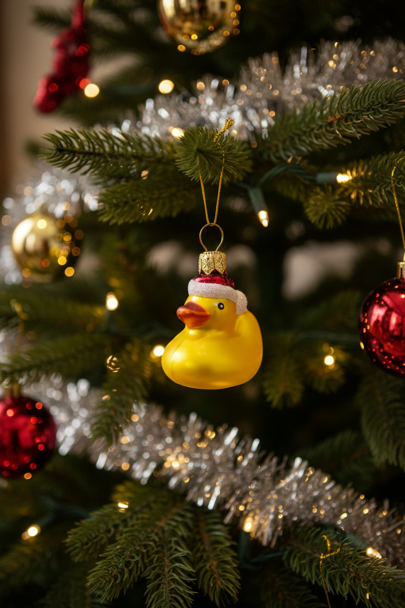 Christmas Bauble Bath Duck