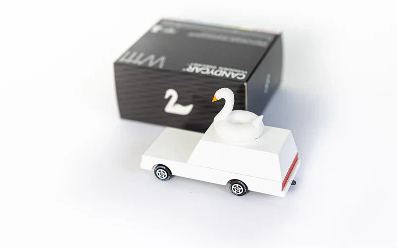 Candycar World Holzauto - Weißer Schwan