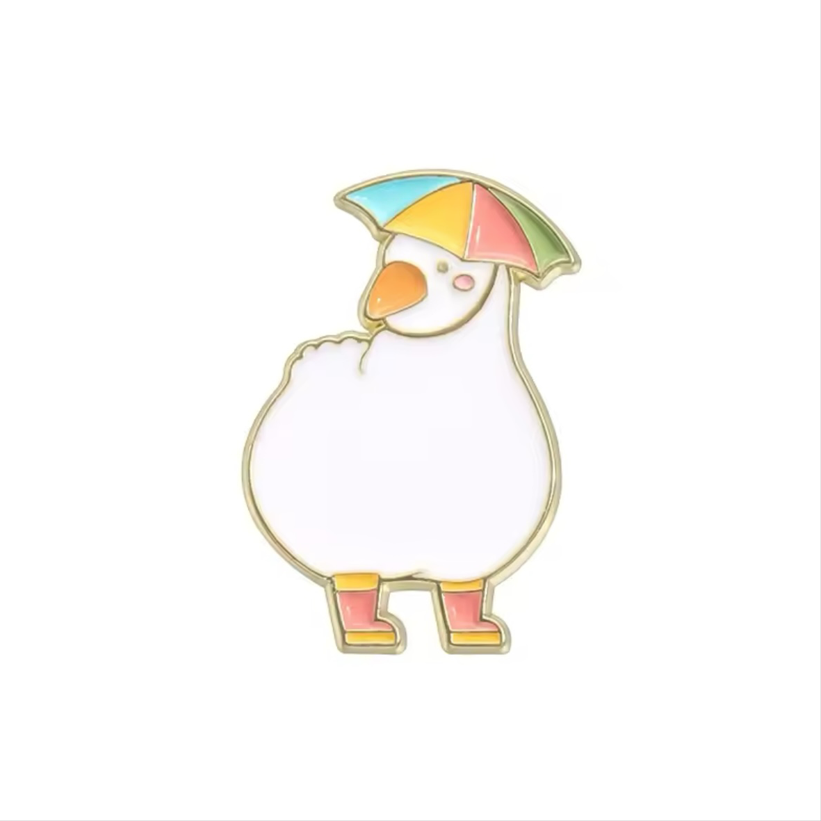 pins canard blanc chapeau parapluie