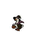 White Duck Halloween Witch Pin