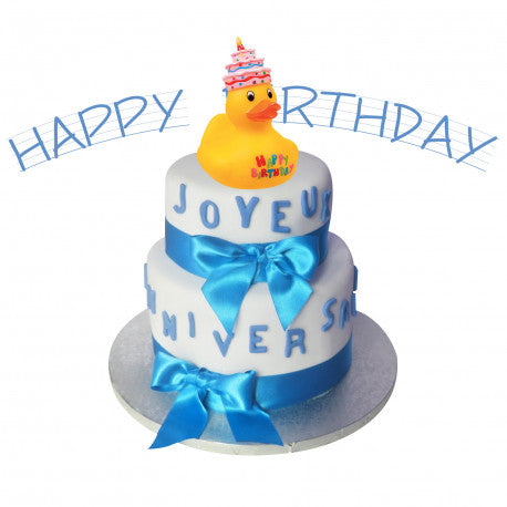 Gele verjaardag eend