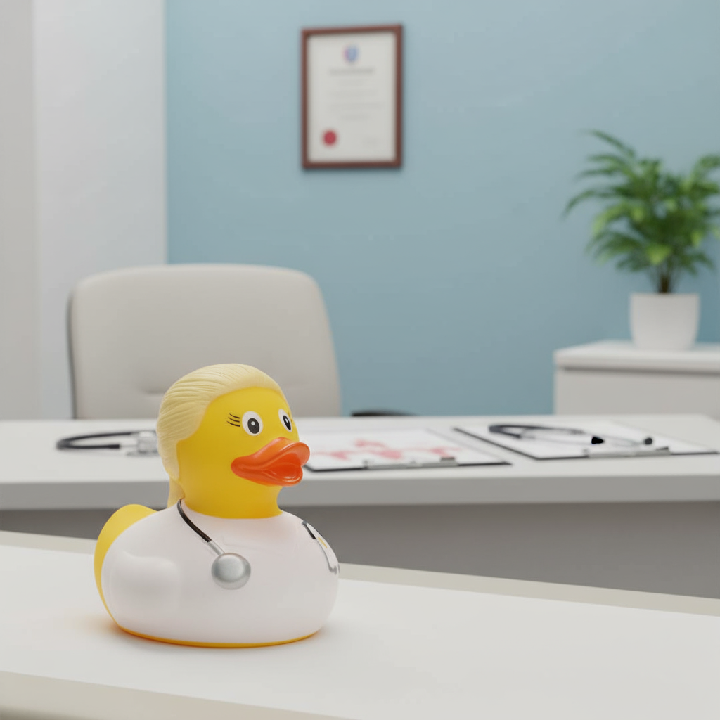 Eend vrouw arts blonde