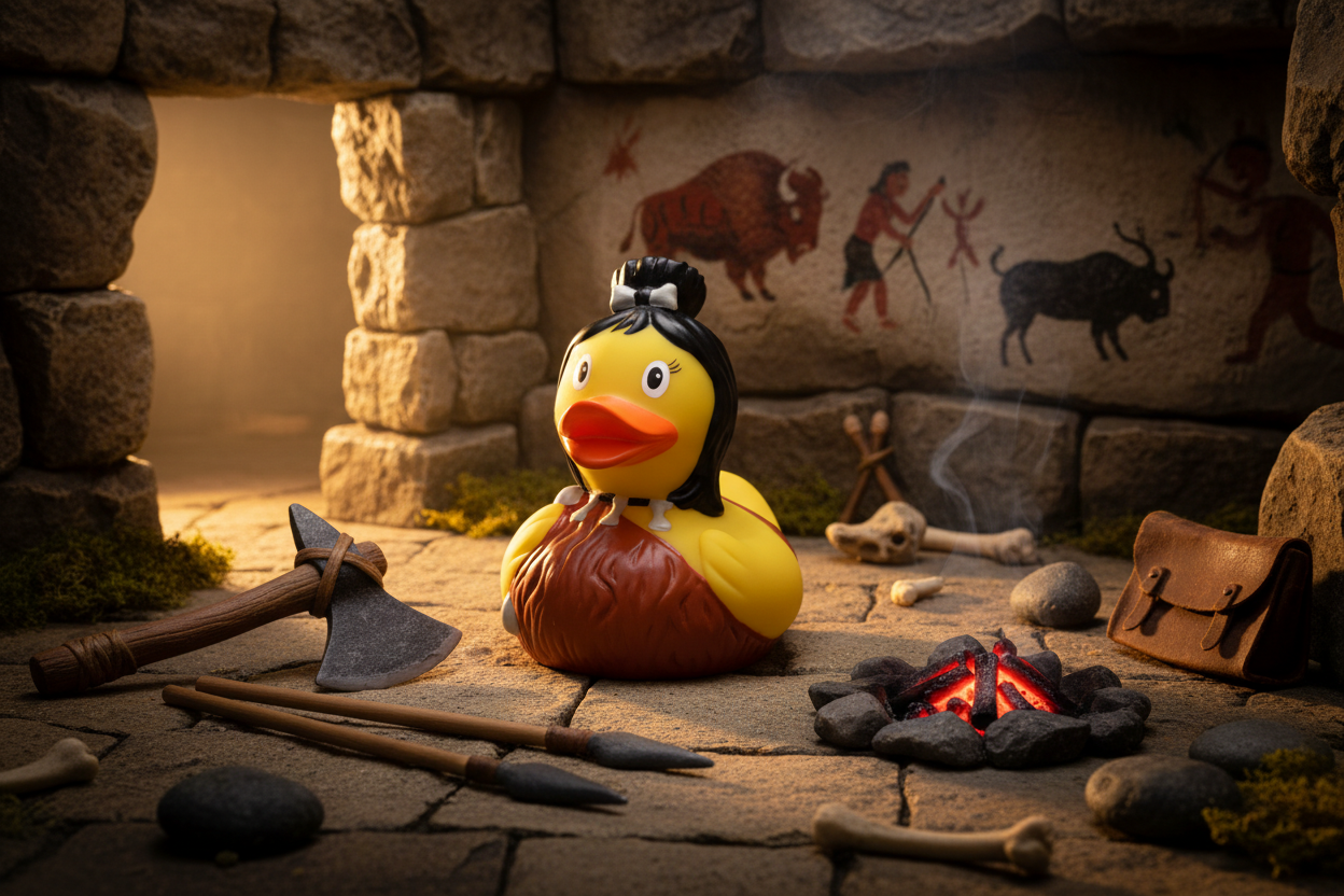 Vrouw Neanderthal Duck