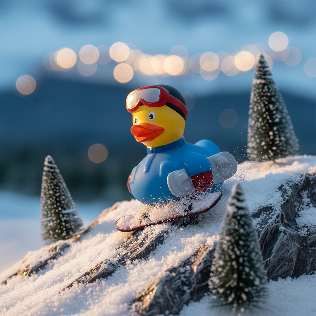 Enten-Snowboarden