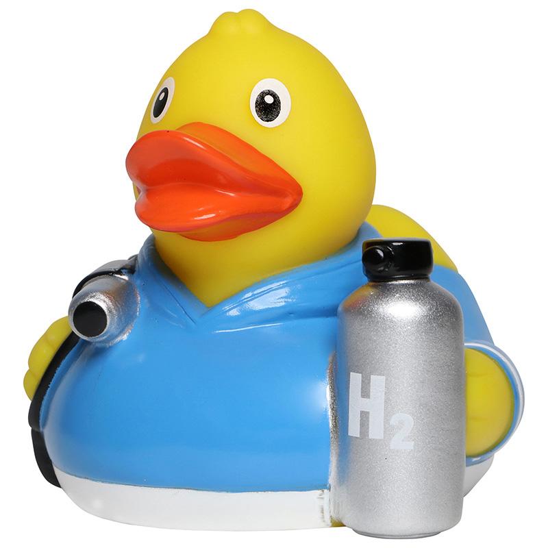 Ente mit Wasserstoffflasche