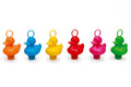 Set of 6 Duck Fishing Ducks - Rainbow