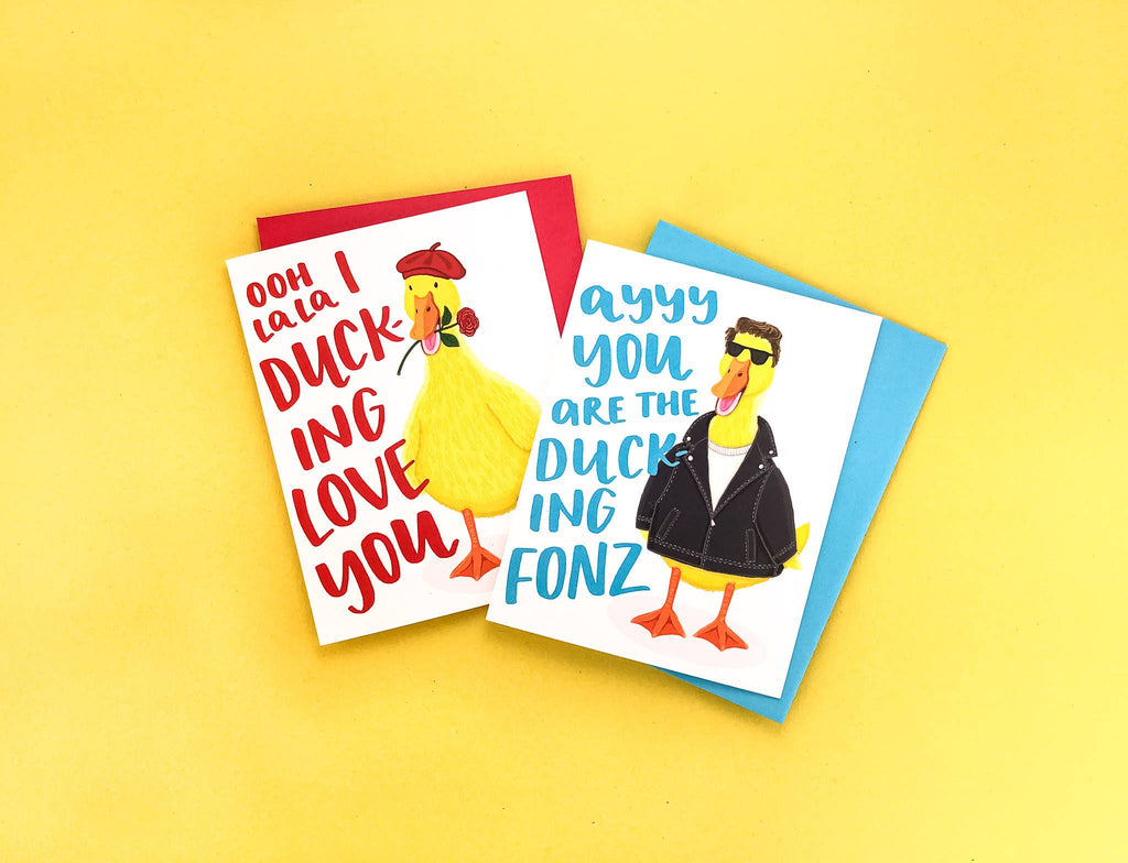 Carte de Vœux Canard Fonz – visuel produit