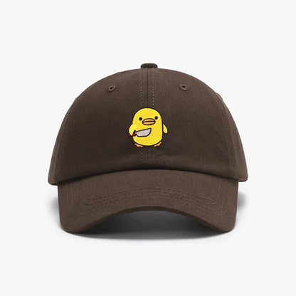 Yellow Duck Embroidered Knife Cap